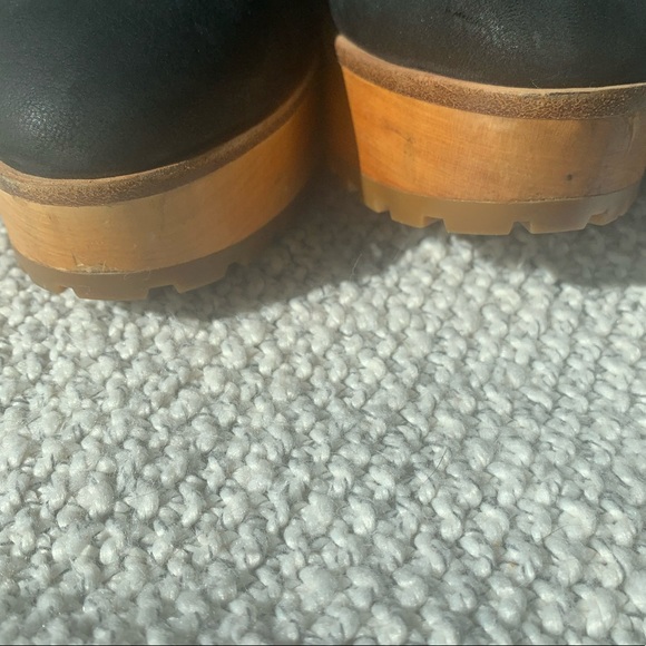 Eileen Fisher Wooden Platform Loafers - 70s Look - Picture 4 of 7